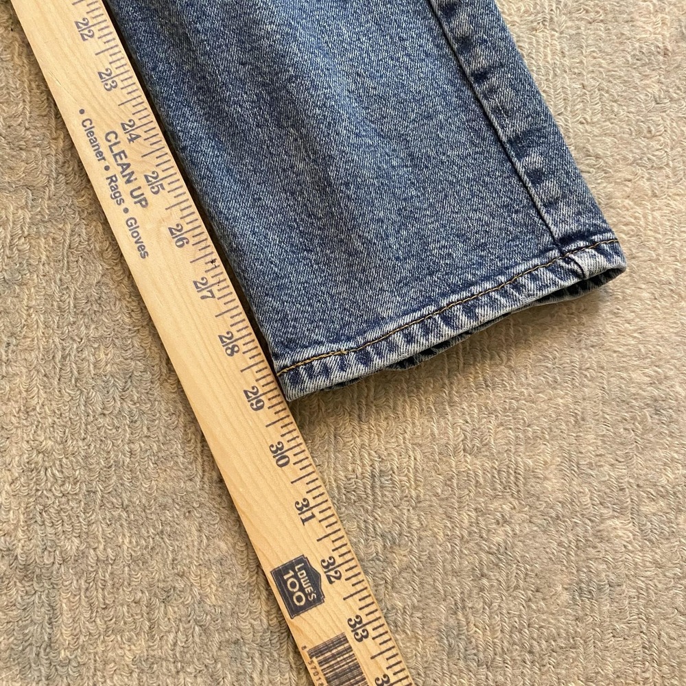 Levis 502 Jeans Mens 30x30 Blue Medium Wash Regular Taper Stretch Denim Pants - Picture 5 of 14